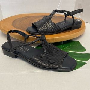 Trotters Leather Woven Flats